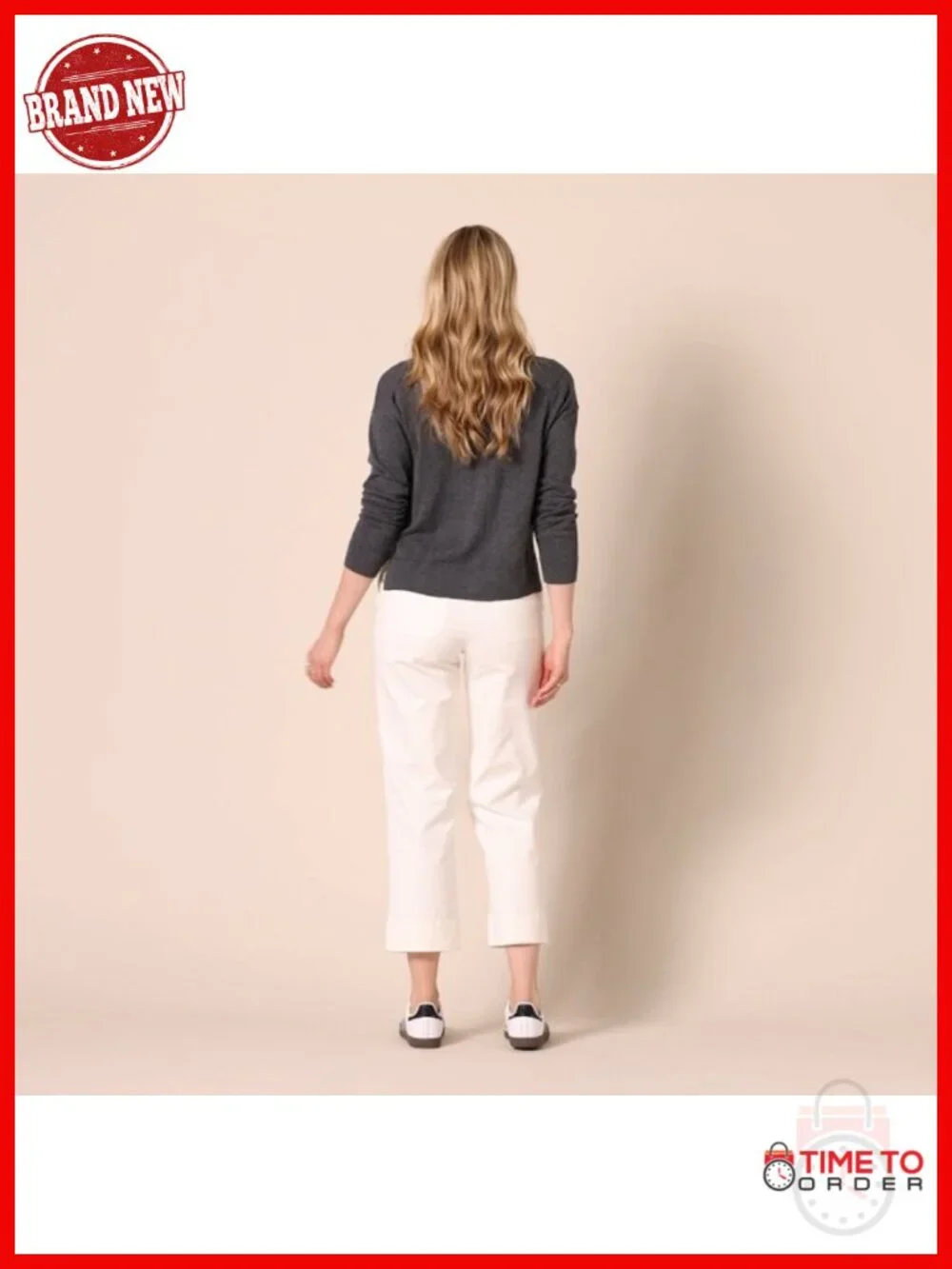 Cotton Blend Lightweight Cropped Relaxed Fit Cardigan with Button Front